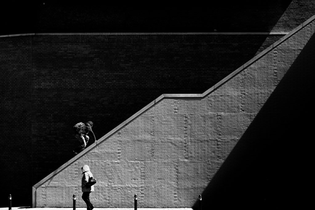 Street Photo - Climbing The Light